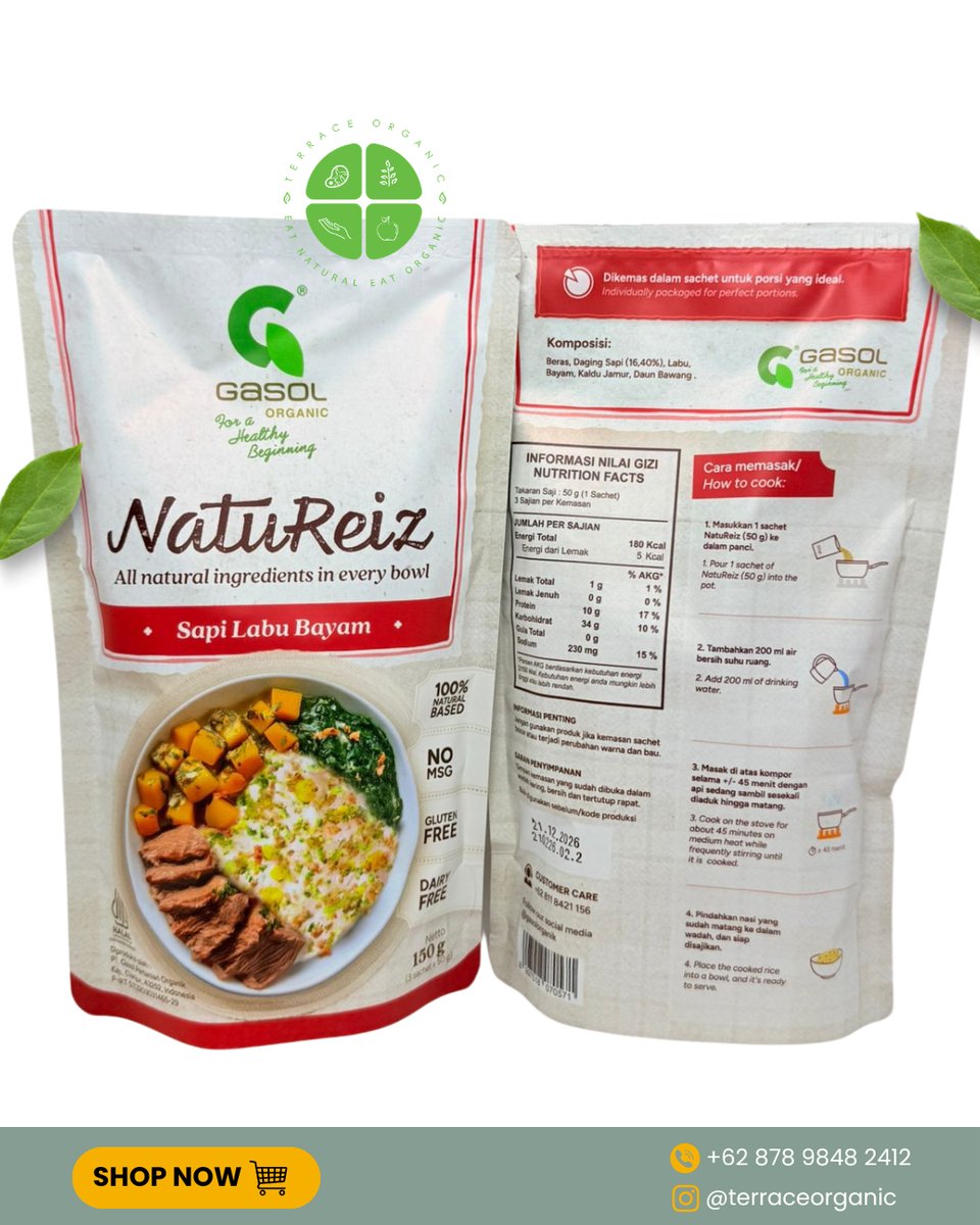 Natureiz Premium Rice Booster Sapi, Labu, dan Bayam 150gr