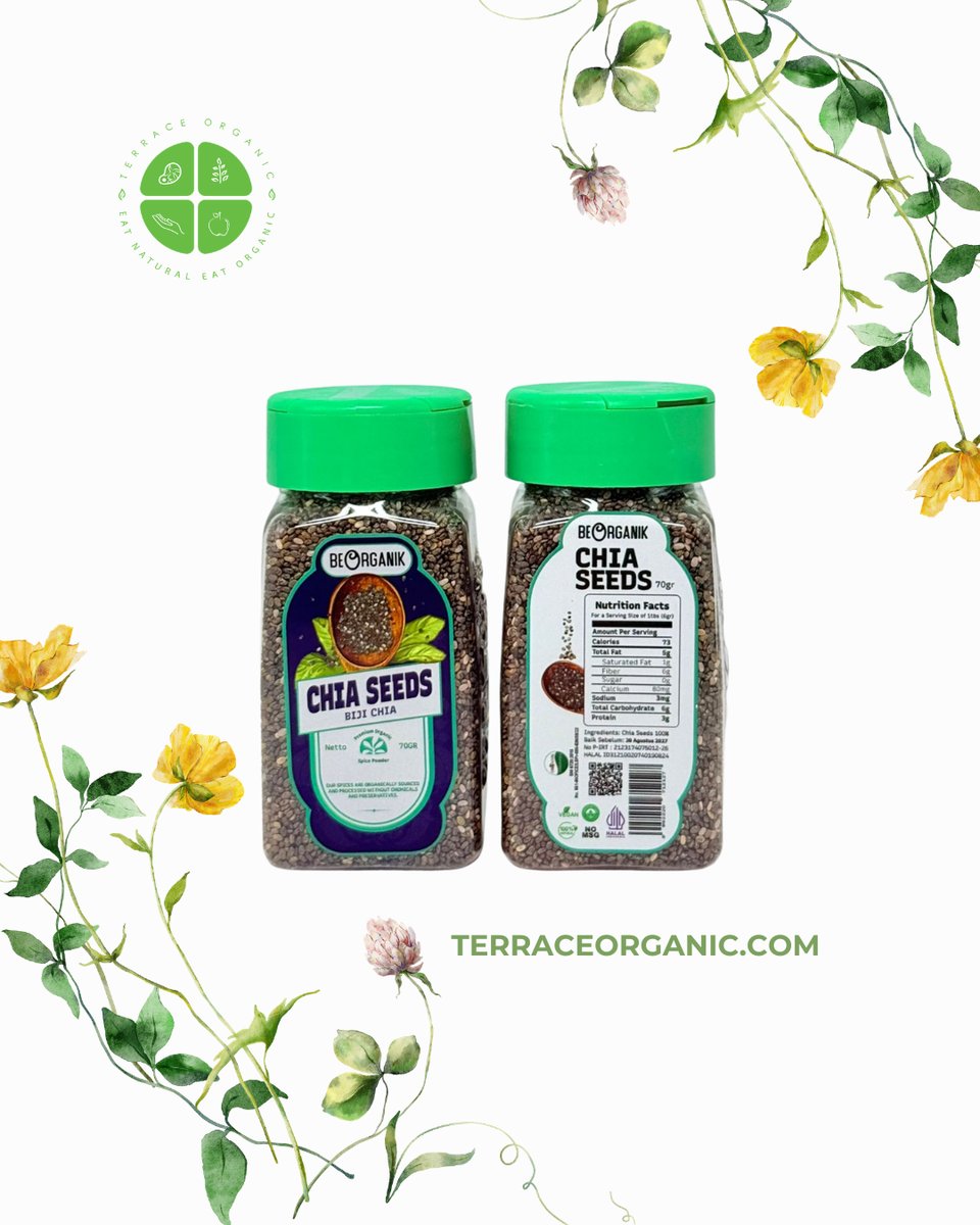 BEORGANIK CHIA SEED CHIA | ASLI TANPA CAMPURAN DAN PENGAWET