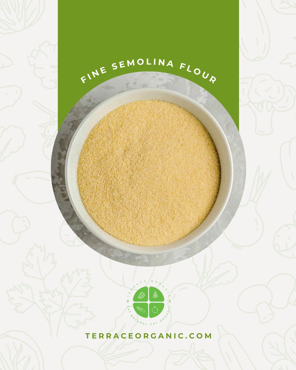 Organic Fine Semolina Flour 1kg | Tepung Semolina Halus