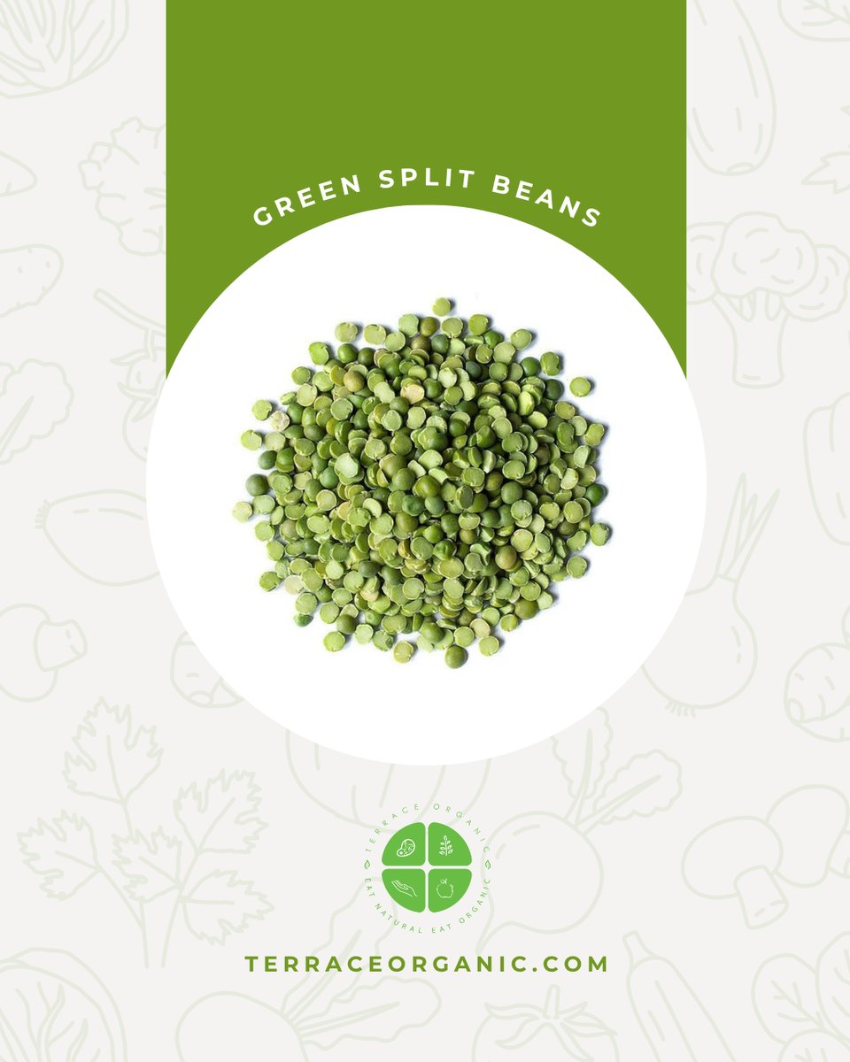 Organic Green Split Beans 500g | Kacang Hijau Belah