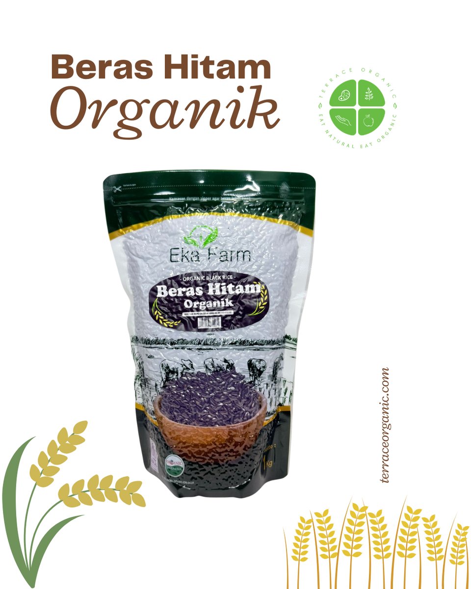 Beras Hitam Organik Kemasan Vakum 1kg