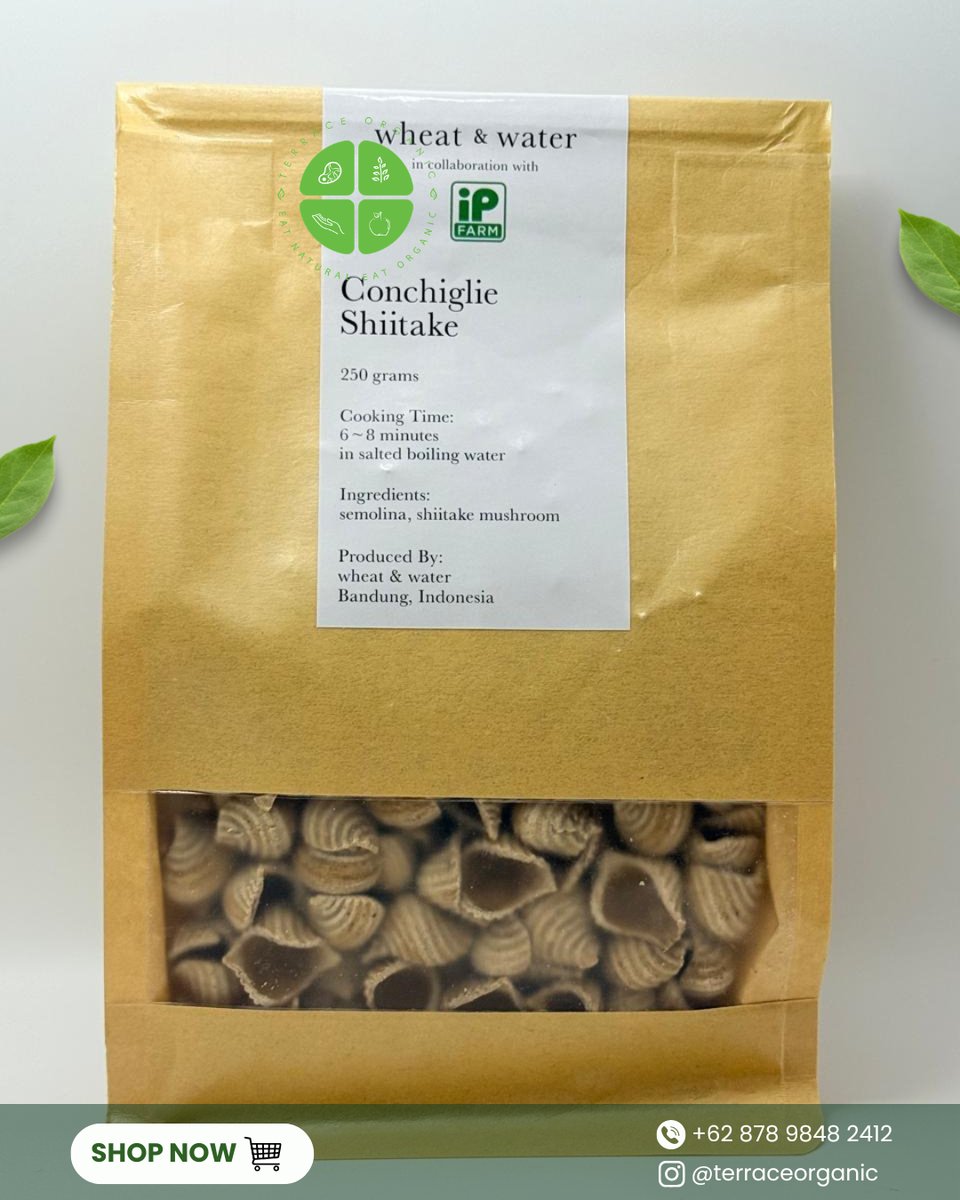 Conchiglie Shiitake - 250 grams [wheat & water local artisanal pasta/macaroni kering]