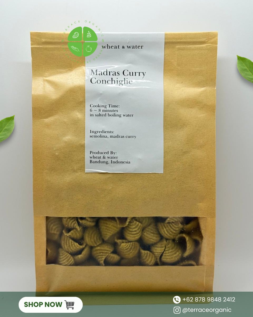 Conchiglie Madras Curry - 250 grams [wheat & water local artisanal pasta/macaroni kering]
